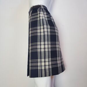Vintage Charter Club Black Plaid Wool Wrap Skirt